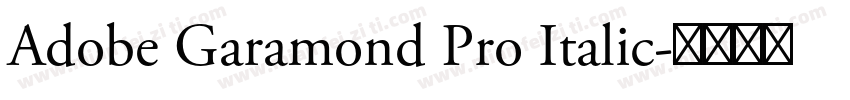 Adobe Garamond Pro Italic字体转换